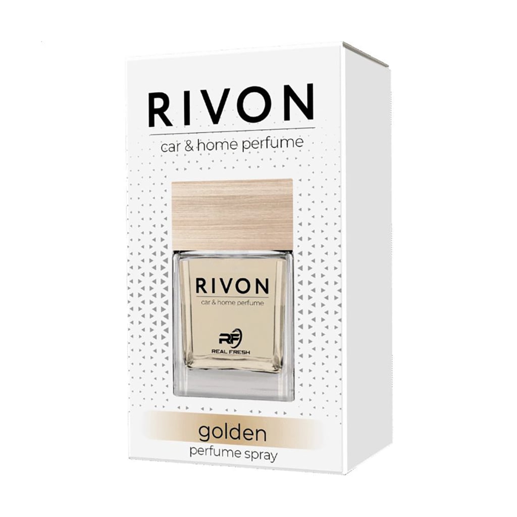 Ароматизатор-спрей для автомобіля та дому Real Fresh Rivon Car &amp; Home Perfume Spray, Golden, 50 мл